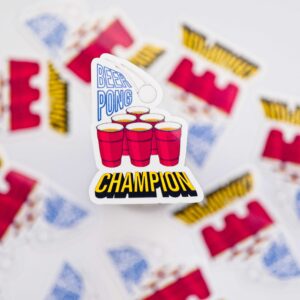 Beer Pong Champion Sticker