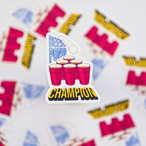 Beer Pong Champion Sticker