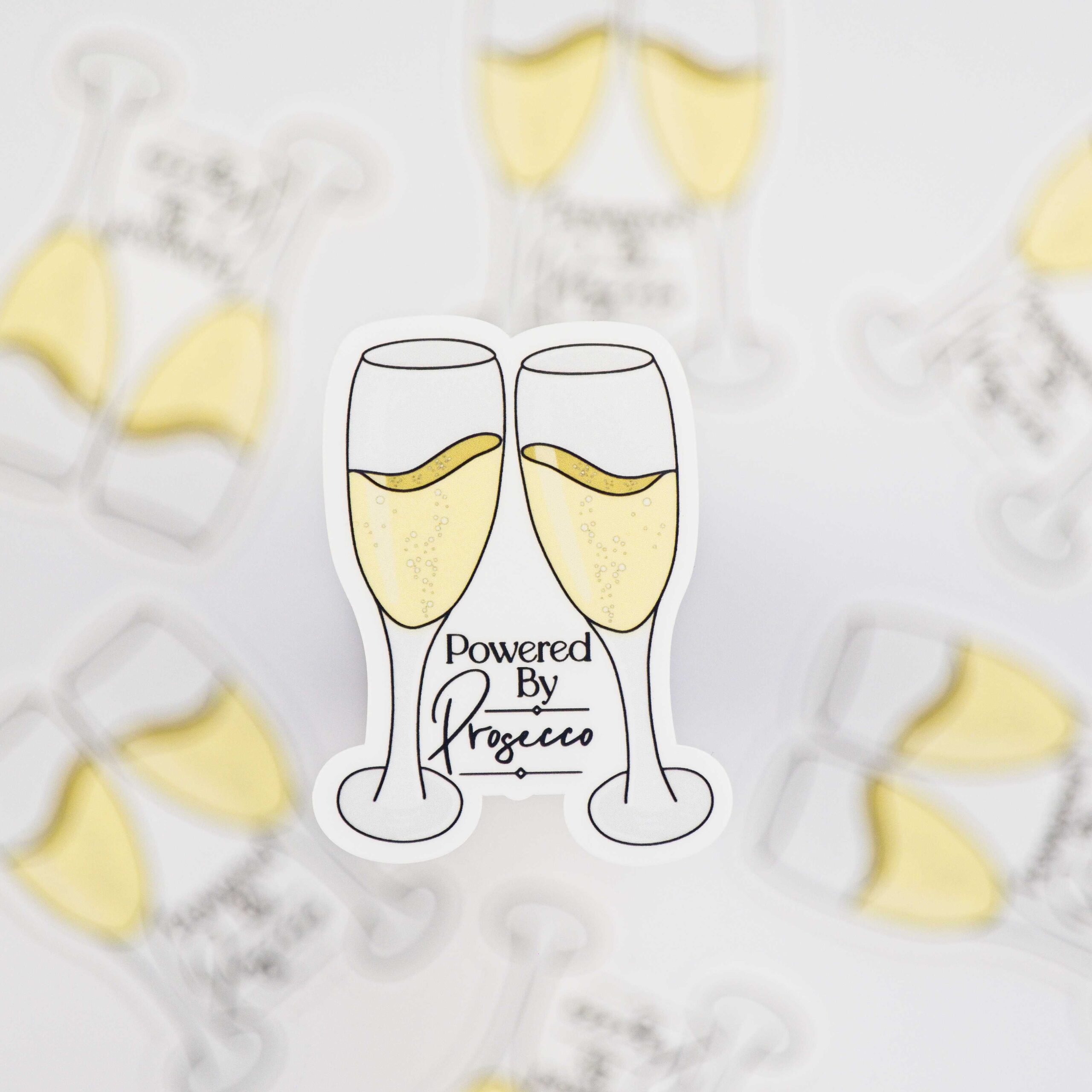Powered By Prosecco Sticker - Image 2