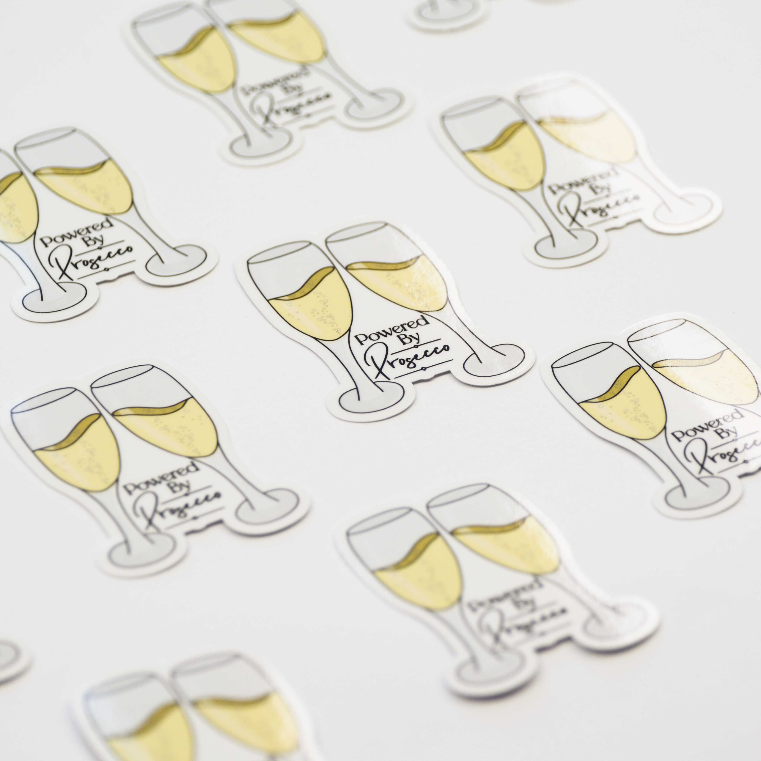 Powered By Prosecco Sticker - Image 3